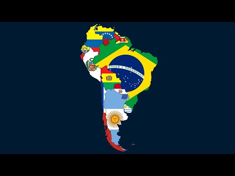 SOUTH AMERICA TIMELINE OF NATIONAL FLAGS (1600-2020)