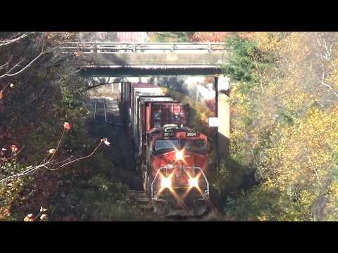 Local Transfer Stack Train CN 519 Rolling the Rock Cut at Halifax, Nova Scotia