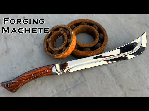 Forging Machete out of Rusted Bearing