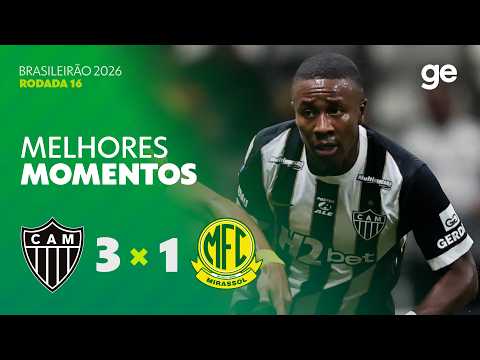 Gols e lances de Atlético Mineiro x Mirassol