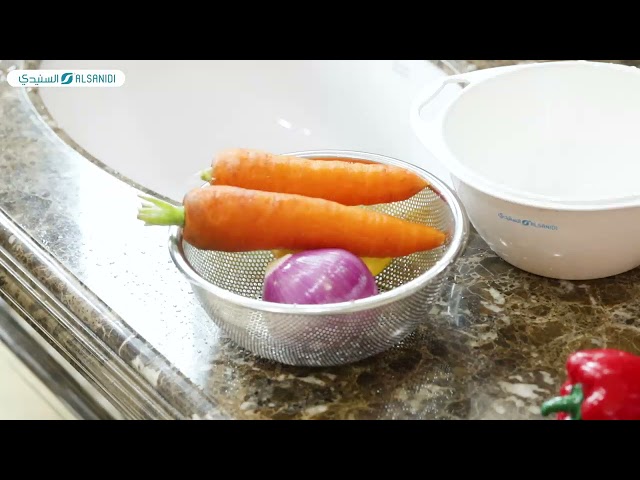 High-quality stainless steel rice strainer 22 cm - durable and hygienic quality, easy to clean, ideal for everyday use and travel