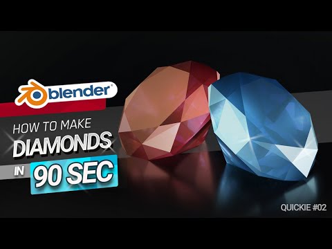How to Create Diamond Gem in Blender in 90 sec - Quickie Tuts #02
