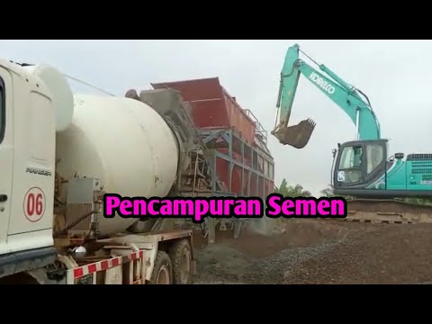 Proses Pembuatan dan Pencampuran Produksi semen cor beton Ready mix