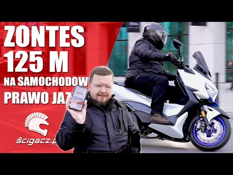 Zontes 125 M na samochodowe prawo jazdy. 100 km/h, ABS, elektryczna szyba, nawigacja. Test skutera