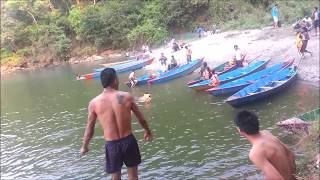 preview picture of video '@ Phewa Lake, Swimming, Diving'