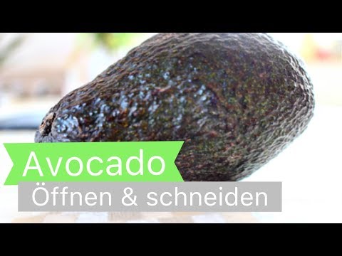 Avocado öffnen und schneiden