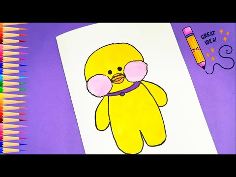 Как нарисовать уточку Лалафанфан из Тик Тока Рисунки для срисовки How to Draw a Duck lalafanfan
