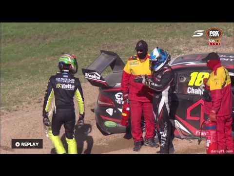 V8 Supercars Dunlop Series 2016 Race 2 Sandown Raceway Start Pile Up