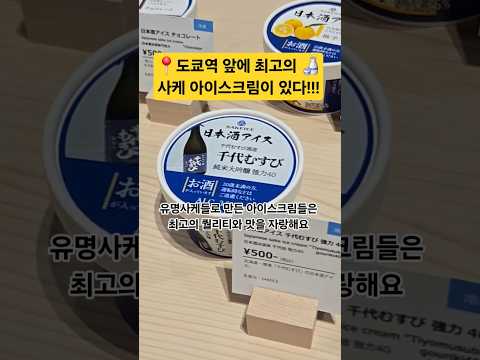 도쿄역에서 꼭 가봐야 할 곳: 야마 빌딩의 사케 아이스크림 체험