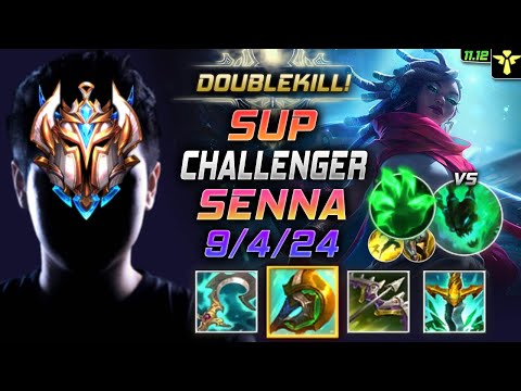 Challenger Senna Support vs Thresh - 챌린저 서폿 세나 템트리 룬 신파자 착취 セナ Сенна 涤魂圣枪 姍娜 - LOL KR 11.12