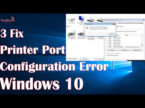 Printer Port Configuration Error - 3 Fix For Error Occurred During Port Configuration