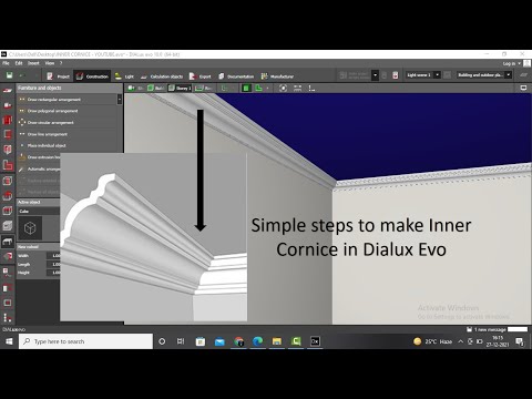 Simple Steps to make Inner Cornice in Dialux Evo