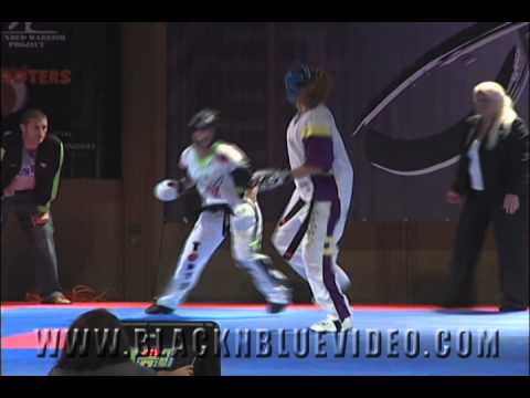 Chelsey Nash vs Raelynn Perkins Womens Sparring at 2014 Battle Of Atlanta Karate Tournament