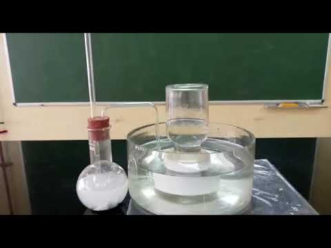 Laboratory preparation of Hydrogen gas using zinc granules and dilute hydrochloric acid