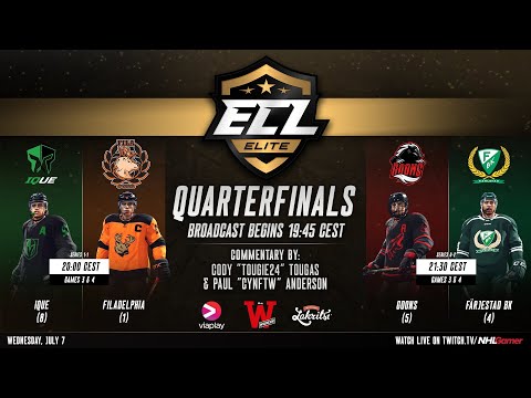 Ique vs FILADELPHIA & Goons vs Färjestad BK - ECL 12 Elite Quarterfinals | NHL 21 EASHL 6s