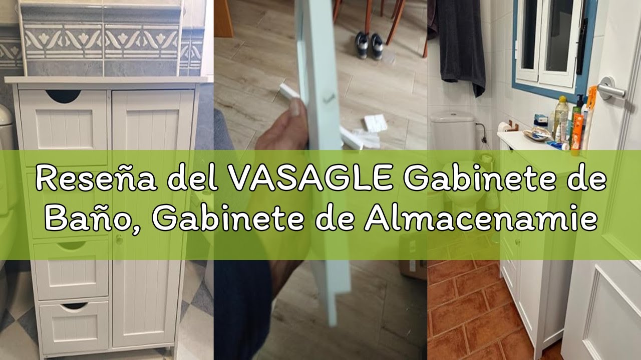 Reseña del VASAGLE Gabinete de Baño, Gabinete de Almacenamiento con 4 Cajones y 1 Armario de Taquill
