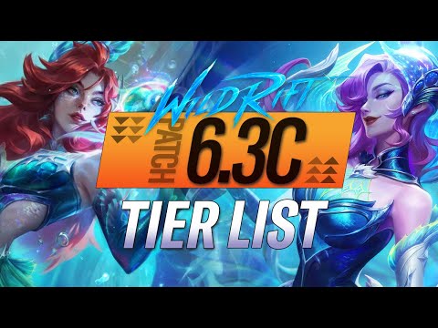 ULTIMATE TIER LIST FOR WILD RIFT PATCH 6.3C PLAY THESE CHAMPIONS! | RiftGuides | WildRift