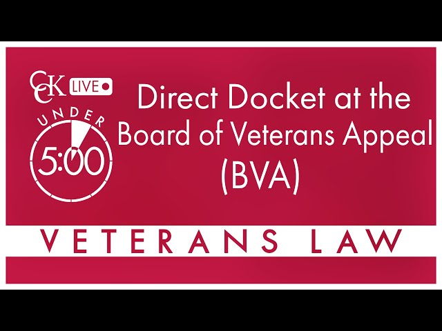 Direct Review Docket at the Board of Appeals (BVA): Notice of Disagreement