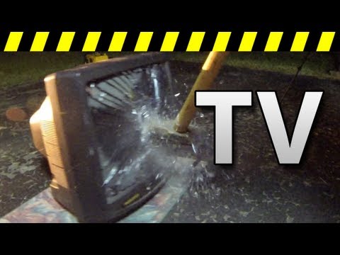 Smashing a TV in Slow Motion