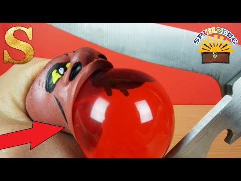 MONSTER SCHLEIM Kopf AUFSCHNEIDEN - Was steckt darin ? EXPERIMENT Glibber Slime Glibbi deutsch