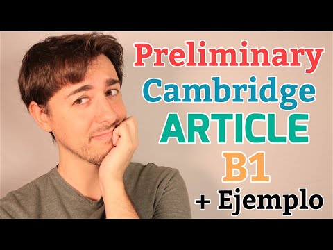 Cómo escribir un ARTICLE / ARTÍCULO | Writing Cambridge B1 Preliminary (PET)