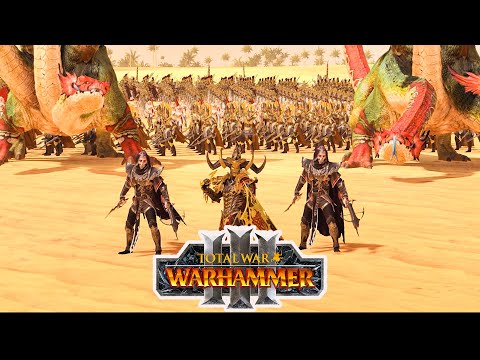 Total War Warhammer -  The Struggle: Dark Elves VS Lizardmen -  Cinematic Battle