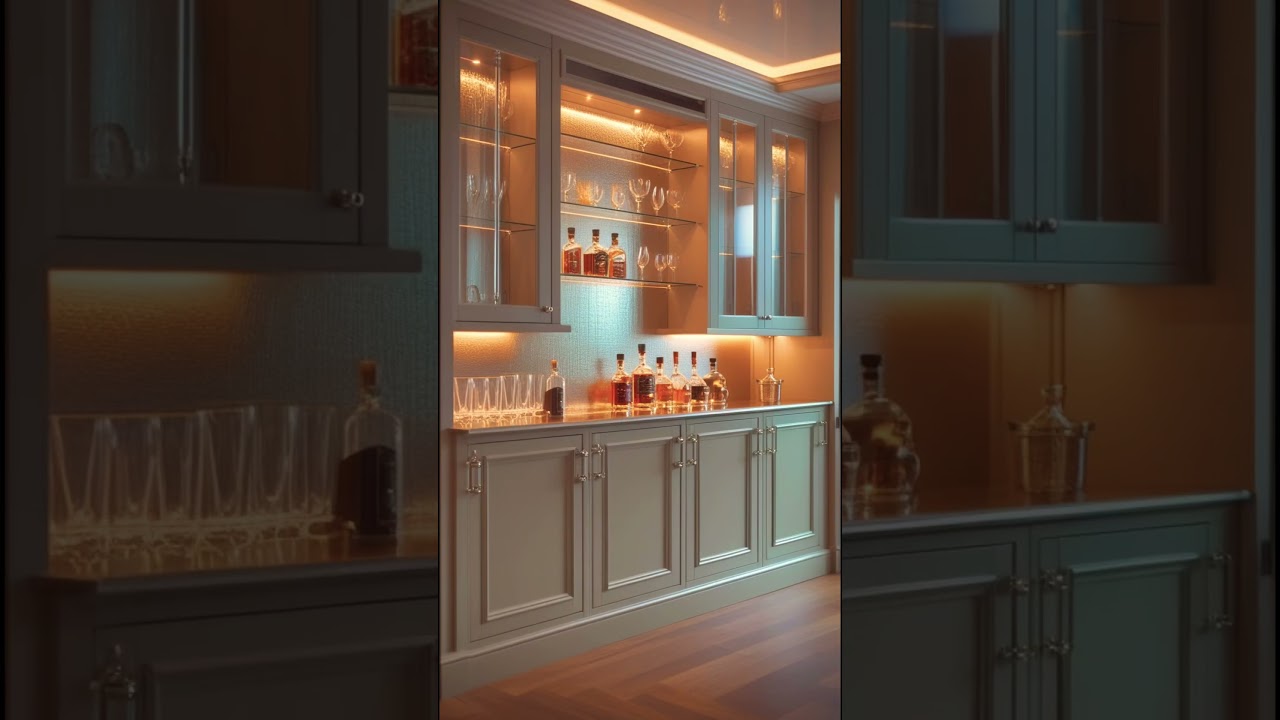 Cinematic Bar Cabinet Design | Elegant & Timeless Interior Inspiration #interior #bar #4k