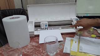 glass etching with plotter cutter