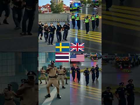 🇺🇸🇬🇧🇹🇭🇸🇪 USA vs UK vs Thailand vs Sweden Police Dance Battle – Blurred Lines Showdown!