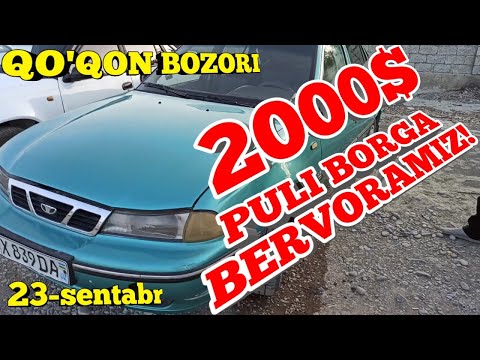 23-SENTABR QOQON MASHINA BOZORI NARXLARI.