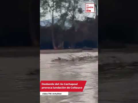 Desborde del rio Cachapoal provocó inundación en #Coltauco de la región de O'Higgins