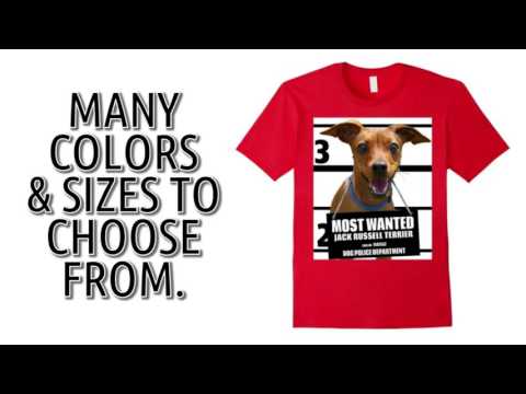 Jack Russell T-Shirt - Men’s, Women’s, Kids - Brown, Yellow, Green, Red, Black etc.