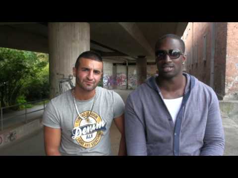 Manuellsen und Iron-K beim Videodreh in Frankfurt (02.09.09)