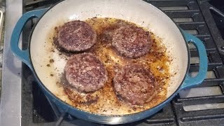 Cast Iron Porn: Buttery Burgers in Enameled Cast Iron