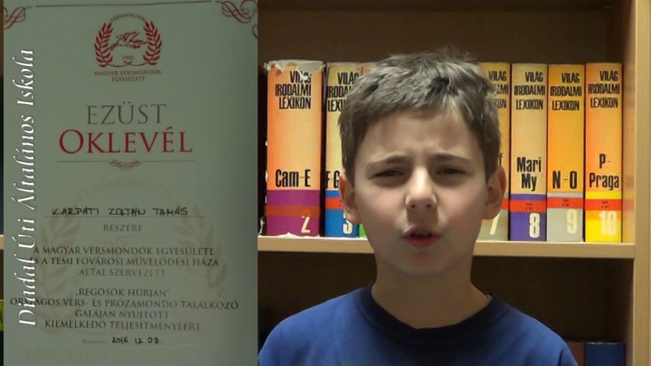 Kárpáti Zoltán ezüst okleveles verse