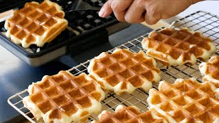 外カリ中ふわ♪絶品ベルギーワッフルの作り方✴︎How to make Belgian waffles