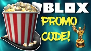 New Promo Codes For Roblox म फ त ऑनल इन व ड य - new promo code for the bloxy popcorn hat roblox