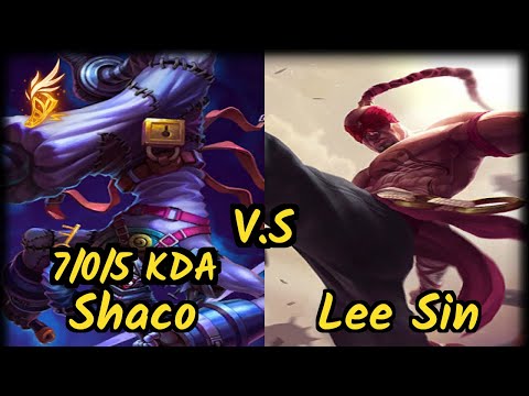 ChaseShaco (SHACO) vs LEE SIN - 7/0/5 KDA JUNGLE GAMEPLAY - NA Ranked DIAMOND