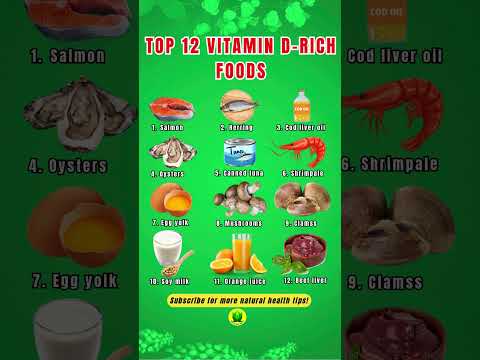 Top 12 Vitamin D-Rich Foods  #vitamind