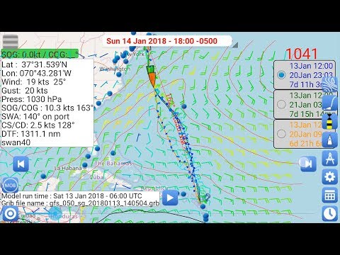 Offshore Weather Routing using just your Android Phone: GRIBs and Polars!