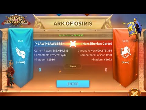 588M ~LAW (K16) vs 609M Narc (K23) - Ark of Osiris - Rise of Kingdoms