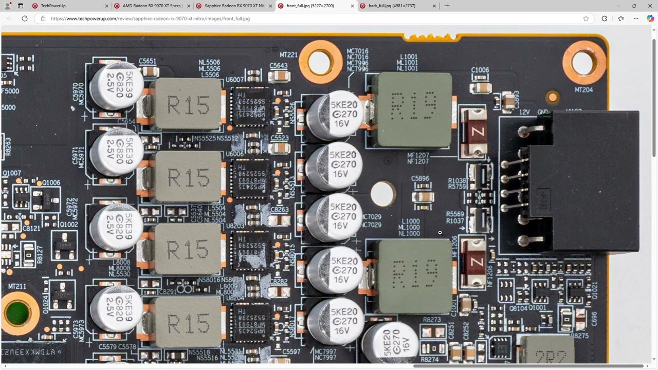 Taking a look at Sapphire implementation of the 12VHPWR connector on the RX 9070 XT Nitro+