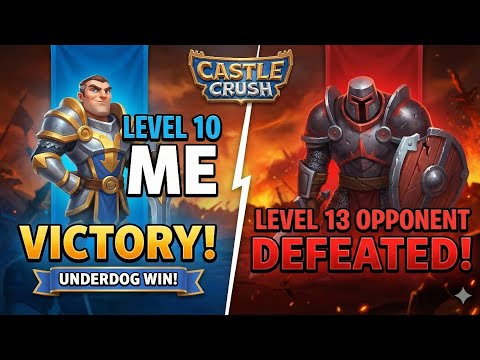 LEVEL 10 VS LEVEL 13 CASTLE CRUSH 😱😱😱