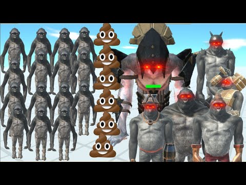15X POOJECTTILE GORILLA AGAINST PRIMATES  - ANIMAL REVOLT BATTLE SIMULATOR