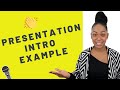 Presentation Introduction Example
