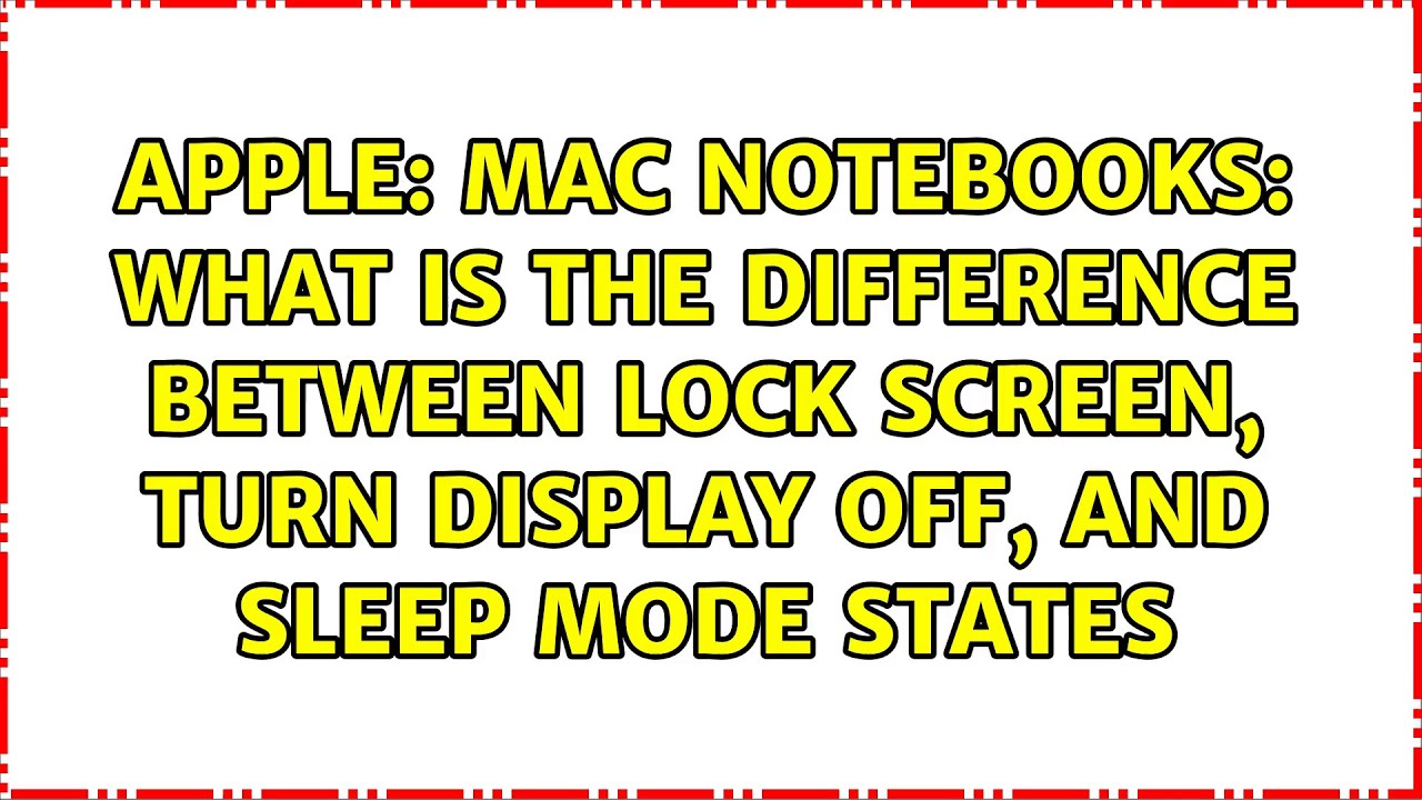 What is the difference between lock screen and sleep? CrossPointe