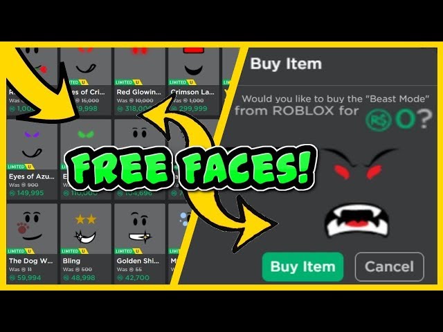 How To Get Free Faces On Roblox Mobile
