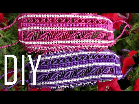 Macramé Double Wave Bracelet Beautiful Blue Danube by Strauss