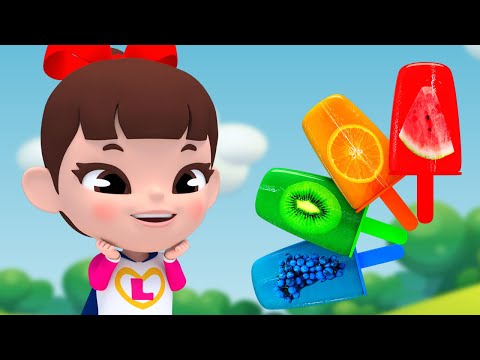 Learn Colors with Fruit ice cream | color song nursery rhymes for babies | Super Lime And Toys
