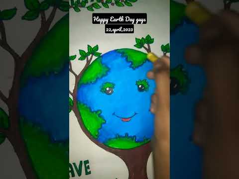 Happy Earth day❤️🌍🌍🌍🌍#youtube #competition#viral #artshort #oilpastel #ytshorts #special Drawing ...